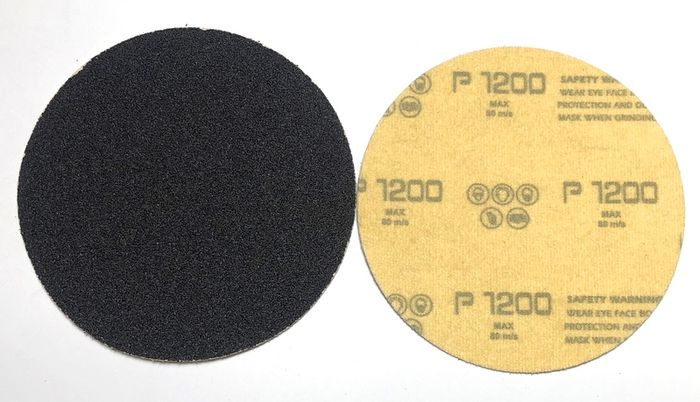 100PC 125mm Velcro Silicone Carbide Disc Pads 1200 GRIT + FREE BACKER