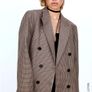 Zara Check Linen Blend Blazer XL Image 4
