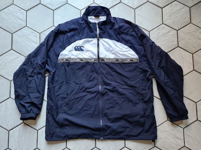 Rugby Canterbury of New Zealand blue windbreaker jacket XL