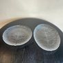 Pair of vintage Arcoroc Aspen Leaf Glass Platters / Plates, Mid century French Dishes Image 2