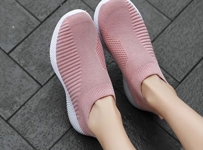 Light Pink Elastic Sock Shoes size 40