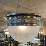 FLASH SALE ! Was 395 Now 320 ! Art Nouveau Brass & Cut Glass Pendant Light Image 2