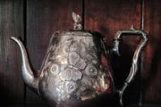 Ornate antique silverplate teapot