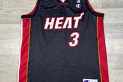 Vintage Champion Miami Heat Dwayne Wade NBA Basketball Jersey Shirt Mens Large