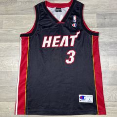 Vintage Champion Miami Heat Dwayne Wade NBA Basketball Jersey Shirt Mens Large