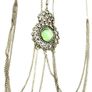 DesignSix London Statement Stone Necklace Large Shiny Silver Curb Chain New With Tags Image 4