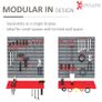 54 Pcs On-Wall Tool Equipment Holding Pegboard Home DIY Garage Organiser DIY w/ 50 Pegs 2 Shelves Image 6