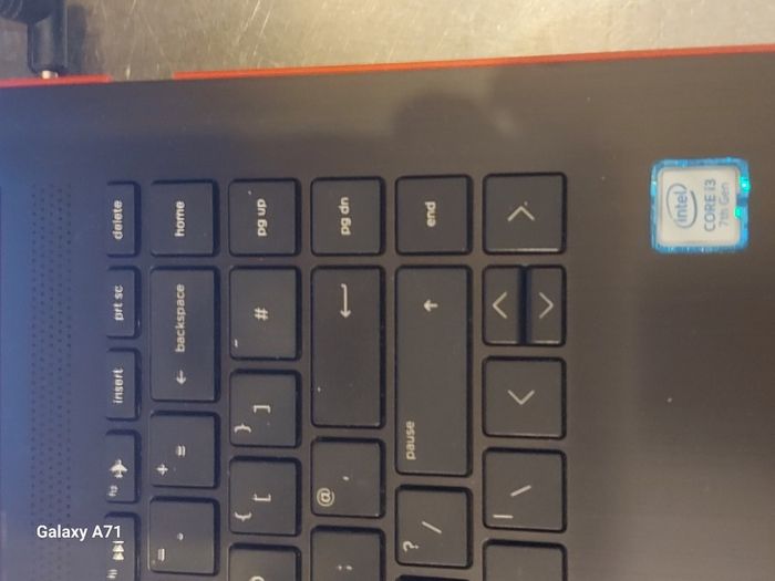 HP Laptop, 14 inch Red, Intel Core i3-7020 CPU 2.3GHz, 4GB Ram, Windows 10, Microsoft Edge, Chrome, and VLC