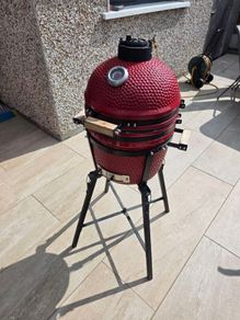 Ceramic bbq egg Kamado Bono Minimo Red