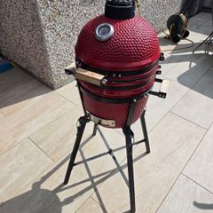 Ceramic bbq egg Kamado Bono Minimo Red