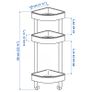 IKEA BROGRUND Corner Wall Shelf Unit 3-Tier Stainless Steel Shower Caddy - New in Box Image 8