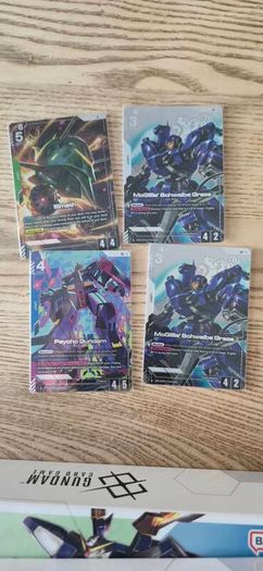 Gundam TCG cards and assemble kits