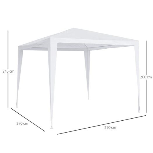 Garden Pop-up Gazebo Marquee, 2.7x2.7m-White (FREE POSTAGE)