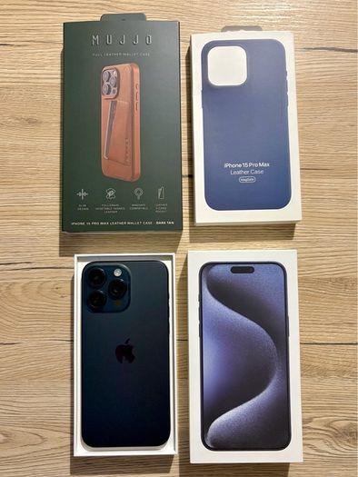 iPhone 15 Pro Max 256GB - Blue Titanium - Pristine Condition