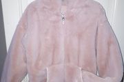 Dusty Pink Fur Hooded Jacket  size 31/32