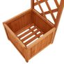 Solid Fir Wood Garden Pergola with Planter, Outdoor Wooden Climbing Plant Support for Patio, Garden & Backyard Image 4