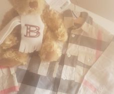 Burberry Shirt and Plush Teddy bear Scarf Burberry