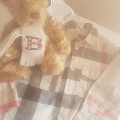 Burberry Shirt and Plush Teddy bear Scarf Burberry
