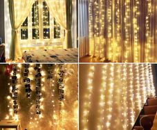 200 LED Curtain Lights,3M x 2M USB Powered Curtain Fairy Lights 8 Lighting modes