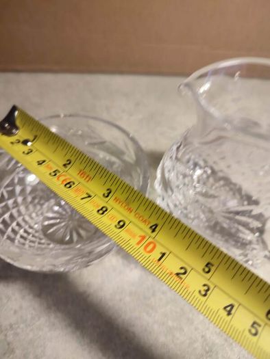 DUBLIN Crystal Milk Jug and Sugar Bowl.
