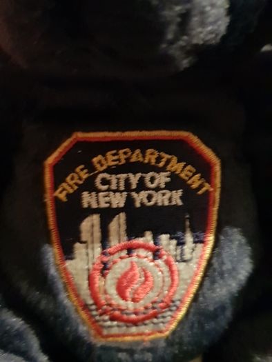 FDNY New York City Fire Department Plush 6" Bear 2002 Blue W/ Tag.