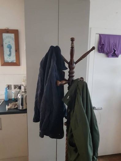 Mahogany coat stand