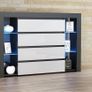 LED Sideboard With 4 Drawers Modern Sideboard With LED lights LED Cabinet Living Room High Gloss Sideboard Image 5