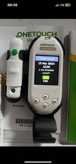 One Touch Verio Reflect Blood Glucose Monitoring System with Bluetooth for diabetics