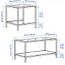 Ikea  Nest of tables, set of 2,black-brown/glass Image 3