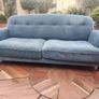3 seater couch. Ikea Esseboda Tallmyra blue with dark wooden legs Image 6