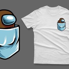 Brown impostor in the pocket among us t-shirt imposter among us t-shirt impostor t-shirt