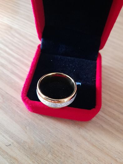 Tungsten carbride ring 14k gold plated size 10.5