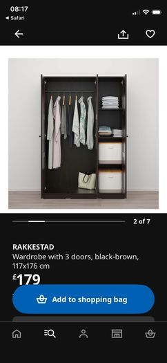 wardrobe Ikea black