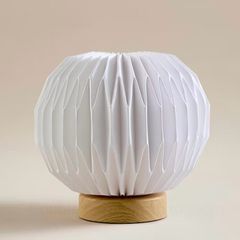 Asda Origami Paper Table Lamp With Wood-Effect Base
