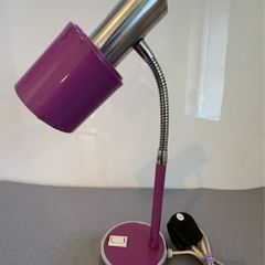 Retro Vintage petit goose necked purple desk light c1970