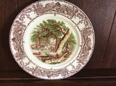 Vintage Royal staffordshire Pottery Rural Scenes 10 inch picture dinner plate cottagecore