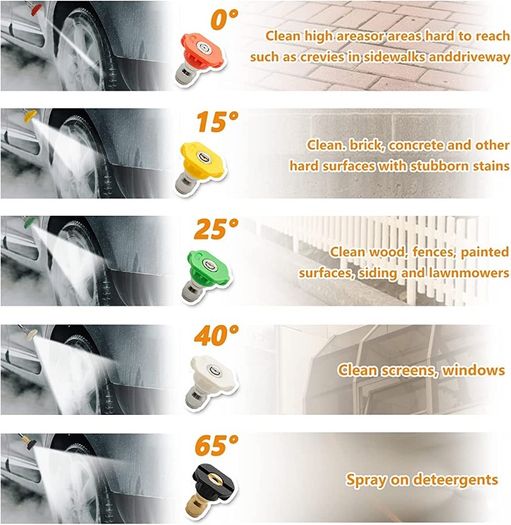 4000PSI Pressure Washer Long Gun,with Replacement Wand Extension, 5 Nozzle Tips, M22 14MM & Karcher Quick connector for Car Washer Cleaning Tool (FREE POSTAGE)