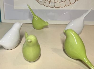 Ceramic Table Decoration Birds (set of 2)