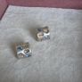 Pandora silver/blue CZ rippling pond charms set of two in good condition Image 2