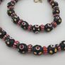 Vintage Venetian Style Thousand Eyes & Chevron Glass Beads Necklace Image 8