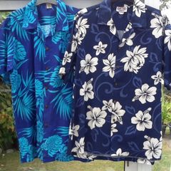 2 Hawaiian Mens 100% Cotton Shirts