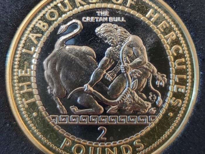 Gibraltar 2 pounds 2020 Hercules Series - The Cretan Bull