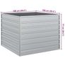 Garden Raised Bed 100x100x77 cm Galvanized Steel Silver Image 3