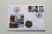 Total eclipse of the Sun first day coin stamp cover, 11 AUGUST 1999 Romania