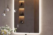 Bluetooth Bathroom-Mirror-with-LED-Lights 500x700 mm, Bathroom-Led-Mirror, Anti-Fog, 3 Colors, Dimining, Memory, Tempered Glass, IP44 Waterproof, Horizontal/Vertical