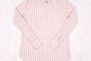 Mos Mosh Light Pink Off White Stripe Long Sleeve Button Up Cotton Shirt 8UK/36EU