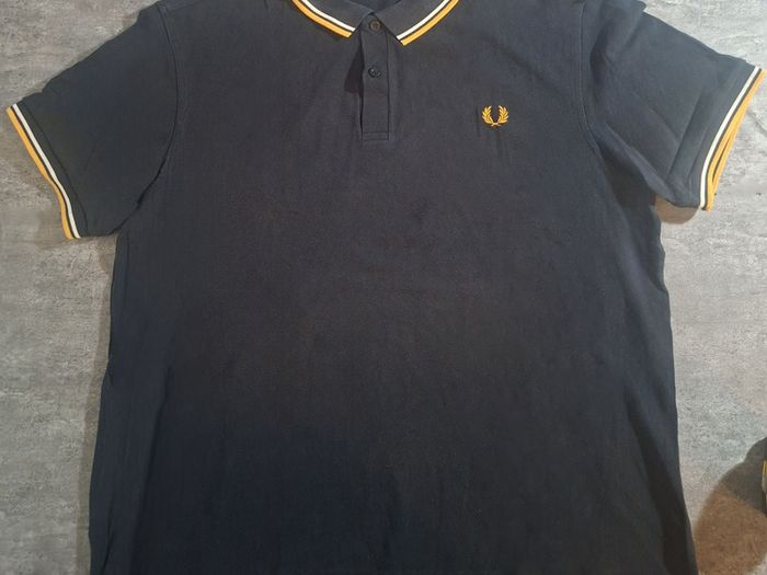 Fred Perry Men's Twin Tipped Polo Shirt XXL Black Yellow White