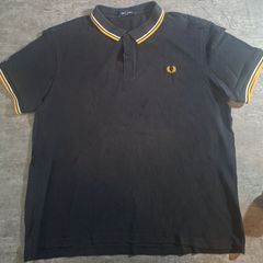 Fred Perry Men's Twin Tipped Polo Shirt XXL Black Yellow White