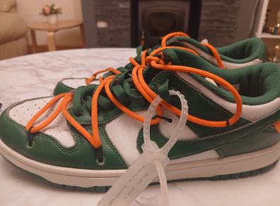 Nike Dunk Low Off-White Pine Green - Size UK 10