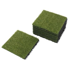 Artificial grass tiles floor decking